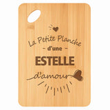 Planche bambou gravée personnalisée femme idée cadeau Fête des Mères apéro 30×20 prénom cuisine plateau fromage anniversaire noel maman mamie