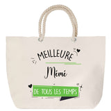 Sac Fête des Mères Mamie Famille Idée Cadeau anniversaire Noël Travail Boulot Métier Départ Retraite Collègue Femme cabas shopping plage