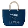 Sac de plage Bleu anse corde J'peux Pas Twirling