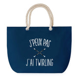 Sac de plage Bleu anse corde J'peux Pas Twirling