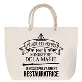 Sac Fête des Mères Mamie Famille Idée Cadeau anniversaire Noël Travail Boulot Métier Départ Retraite Collègue Femme cabas shopping plage