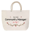 Sac Fête des Mères Mamie Famille Idée Cadeau anniversaire Noël Travail Boulot Métier Départ Retraite Collègue Femme cabas shopping plage