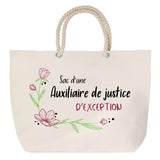 Sac Fête des Mères Mamie Famille Idée Cadeau anniversaire Noël Travail Boulot Métier Départ Retraite Collègue Femme cabas shopping plage