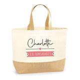 Sac Jute Fête des Mères Fêtes des Pères Mamie Papi Famille Idée Cadeau anniversaire Noël Travail Boulot Métier Départ Retraite Collègue Femme Homme