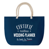 Sac de plage Bleu anse corde Certifié meilleur Wedding Planner