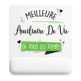 Tapis de souris ergonomique avec repose-poignet, accessoire bureau pour femme et homme, fête des pères, cadeau pas cher, idée cadeau fête des mères, secret santa, départ à la retraite, télétravail et gaming