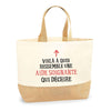 Sac Jute Fête des Mères Fêtes des Pères Mamie Papi Famille Idée Cadeau anniversaire Noël Travail Boulot Métier Départ Retraite Collègue Femme Homme