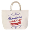 Sac Fête des Mères Mamie Famille Idée Cadeau anniversaire Noël Travail Boulot Métier Départ Retraite Collègue Femme cabas shopping plage