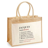 Sac Fête des Pères Papa Papi Frère Homme Famille Idée Cadeau anniversaire Noël Travail Boulot Métier Départ Retraite Collègue cabas 