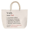 Sac Fête des Mères Mamie Famille Idée Cadeau anniversaire Noël Travail Boulot Métier Départ Retraite Collègue Femme cabas shopping plage