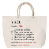 Sac Fête des Mères Mamie Famille Idée Cadeau anniversaire Noël Travail Boulot Métier Départ Retraite Collègue Femme cabas shopping plage