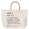 Sac Fête des Mères Mamie Famille Idée Cadeau anniversaire Noël Travail Boulot Métier Départ Retraite Collègue Femme cabas shopping plage