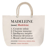 Sac Fête des Mères Mamie Famille Idée Cadeau anniversaire Noël Travail Boulot Métier Départ Retraite Collègue Femme cabas shopping plage