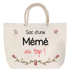 Sac Fête des Mères Mamie Famille Idée Cadeau anniversaire Noël Travail Boulot Métier Départ Retraite Collègue Femme cabas shopping plage