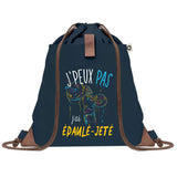 sac a dos bleu coton recycle avec pochette idee cadeau originale pour collegue ami prof ou membre de la famille cadeau mixte noel anniversaire secret santa ou depart au travail sac leger pratique et ecologique design breton moderne