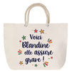 Sac Fête des Mères Mamie Famille Idée Cadeau anniversaire Noël Travail Boulot Métier Départ Retraite Collègue Femme cabas shopping plage