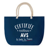 Sac de plage Bleu anse corde Certifiée meilleure AVS