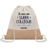 Sac Fête des Pères Papi Papa Cadeau anniversaire Noël Travail Boulot Métier Départ Retraite Collègue Homme cabas shopping plage