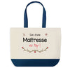 Sac de shopping bleu Maitresse au Top