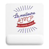 Tapis de souris ergonomique avec repose-poignet, accessoire bureau pour femme et homme, fête des pères, cadeau pas cher, idée cadeau fête des mères, secret santa, départ à la retraite, télétravail et gaming
