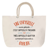Sac Fête des Mères Mamie Famille Idée Cadeau anniversaire Noël Travail Boulot Métier Départ Retraite Collègue Femme cabas shopping plage