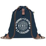 sac a dos homme bleu coton recycle avec pochette idee cadeau utile pour collegue papa ou ami cadeau homme noel anniversaire secret santa ou depart a la retraite sac durable pratique et robuste design sobre et elegant