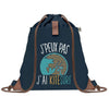 sac a dos bleu coton recycle avec pochette idee cadeau originale pour collegue ami prof ou membre de la famille cadeau mixte noel anniversaire secret santa ou depart au travail sac leger pratique et ecologique design breton moderne