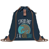 sac a dos bleu coton recycle avec pochette idee cadeau originale pour collegue ami prof ou membre de la famille cadeau mixte noel anniversaire secret santa ou depart au travail sac leger pratique et ecologique design breton moderne