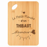 Planche bambou gravée personnalisée homme idée cadeau Fête des Pères apéro 30×20 prénom cuisine plateau fromage anniversaire noel papa papi 