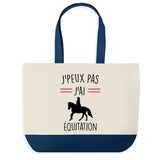 Sac de shopping bleu J'peux pas Équitation Traits Rouges