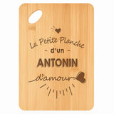 Planche bambou gravée personnalisée homme idée cadeau Fête des Pères apéro 30×20 prénom cuisine plateau fromage anniversaire noel papa papi 