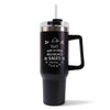 Mug isotherme Naël Liste des enfants sages Noir