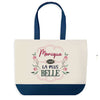Sac Fête des Mères Mamie Famille Idée Cadeau anniversaire Noël Travail Boulot Métier Départ Retraite Collègue Femme cabas shopping plage