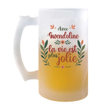 Chope de bière personnalisé, idée cadeau pour maman, femme ou collègue. Parfait pour Noël, anniversaire, fête des mères ou Secret Santa.
