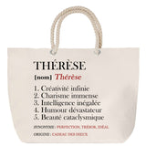 Sac Fête des Mères Mamie Famille Idée Cadeau anniversaire Noël Travail Boulot Métier Départ Retraite Collègue Femme cabas shopping plage