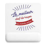 Tapis de souris ergonomique avec repose-poignet, accessoire bureau pour femme et homme, fête des pères, cadeau pas cher, idée cadeau fête des mères, secret santa, départ à la retraite, télétravail et gaming