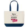 Sac de shopping bleu Merci Doudou Géniale