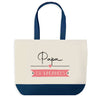 Sac de shopping bleu Papa en Vacances