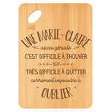 Planche bambou gravée personnalisée femme idée cadeau Fête des Mères apéro 30×20 prénom cuisine plateau fromage anniversaire noel maman mamie