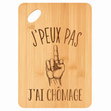 Planche bambou gravée personnalisée femme homme idée cadeau Fête des Mères Fête des Pères apéro papa maman prénom cuisine plateau fromage