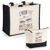 Cabas homme ou femme sac plage ou shopping tote bag pochette trousse Idée cadeau original pour anniversaire Noël travail départ retraite collègue famille fete des mères fetes des pères papa maman mamie papi
