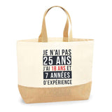 Sac Jute Fête des Mères Fêtes des Pères Mamie Papi Famille Idée Cadeau anniversaire Noël Travail Boulot Métier Départ Retraite Collègue Femme Homme
