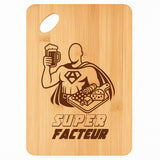 Planche bambou gravée personnalisée homme idée cadeau Fête des Pères apéro 30×20 prénom cuisine plateau fromage anniversaire noel papa papi 