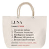 Sac Fête des Mères Mamie Famille Idée Cadeau anniversaire Noël Travail Boulot Métier Départ Retraite Collègue Femme cabas shopping plage