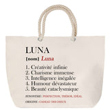 Sac Fête des Mères Mamie Famille Idée Cadeau anniversaire Noël Travail Boulot Métier Départ Retraite Collègue Femme cabas shopping plage