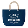 Sac de plage Bleu anse corde Certifié meilleur Journaliste