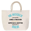 Sac Fête des Mères Mamie Famille Idée Cadeau anniversaire Noël Travail Boulot Métier Départ Retraite Collègue Femme cabas shopping plage