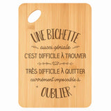 Planche bambou gravée personnalisée femme idée cadeau Fête des Mères apéro 30×20 prénom cuisine plateau fromage anniversaire noel maman mamie