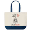 Sac de shopping bleu J'peux pas Signe Poisson