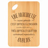 Planche bambou gravée personnalisée femme idée cadeau Fête des Mères apéro 30×20 prénom cuisine plateau fromage anniversaire noel maman mamie